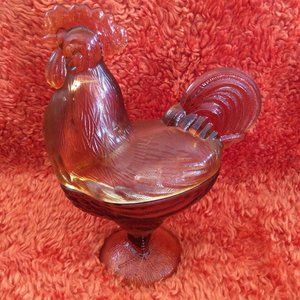 Vintage rooster candy dish